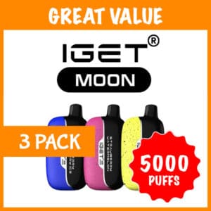 IGET Moon 5000 (3-Pack), genuine IGET stock