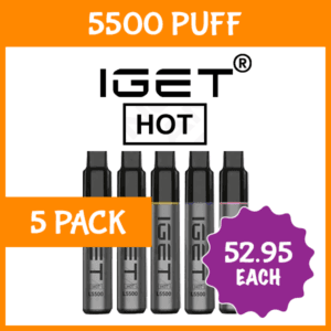 IGET Hot 5500 (5-Pack), genuine IGET stock