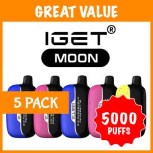 IGET Moon 5000 (5-Pack), genuine IGET stock