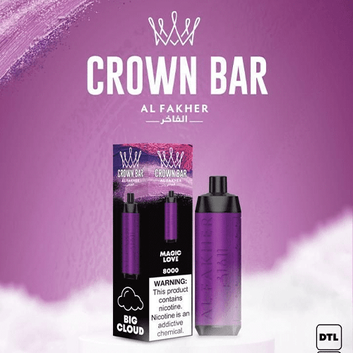 Al Fakher Crown Bar 8000 disposable vape in Magic Love