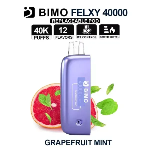 BIMO Felxy 40000 Pod, Grapefruit Mint, genuine BIMO stock