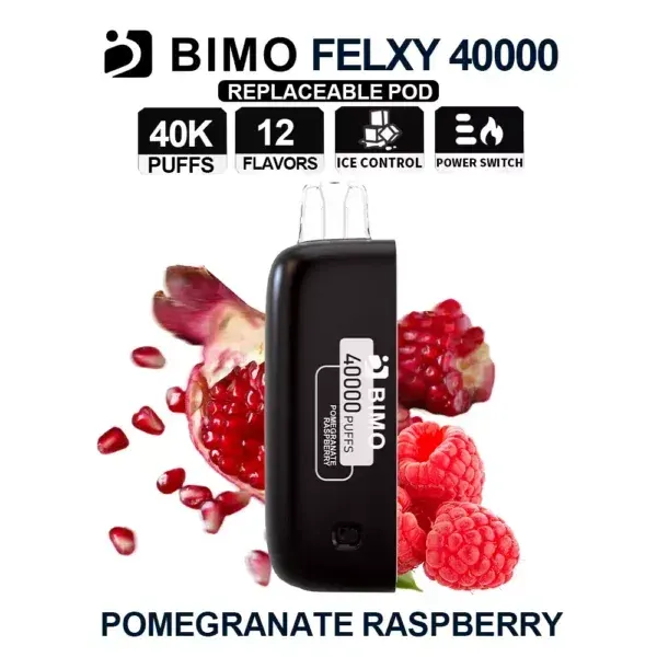 BIMO Felxy 40000 Pod, Pomegranate Raspberry, genuine BIMO stock