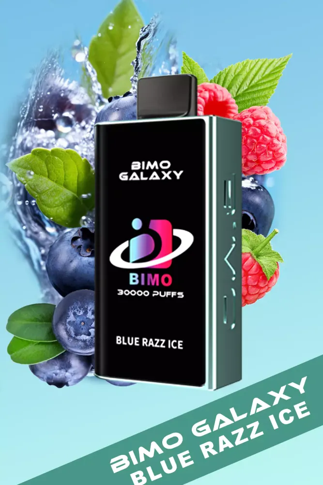 BIMO Galaxy 30000, Blue Razz Ice, genuine BIMO stock