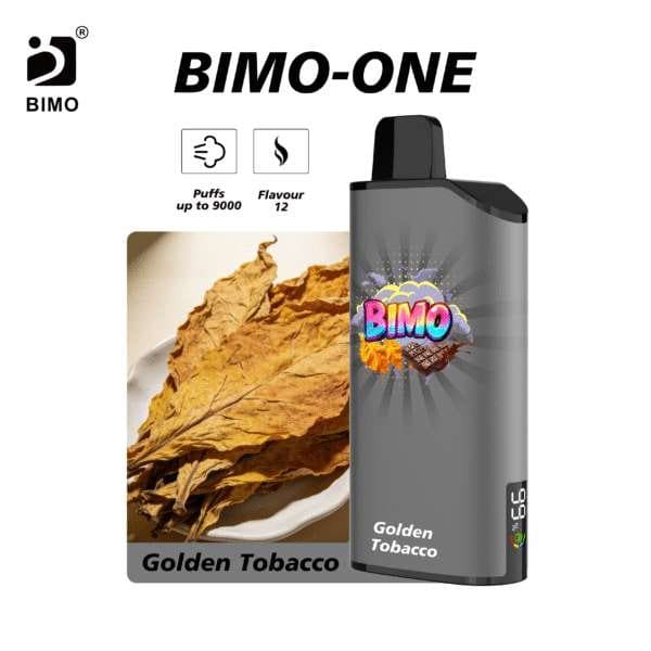 BIMO One 9000, Golden Tobacco, genuine BIMO stock