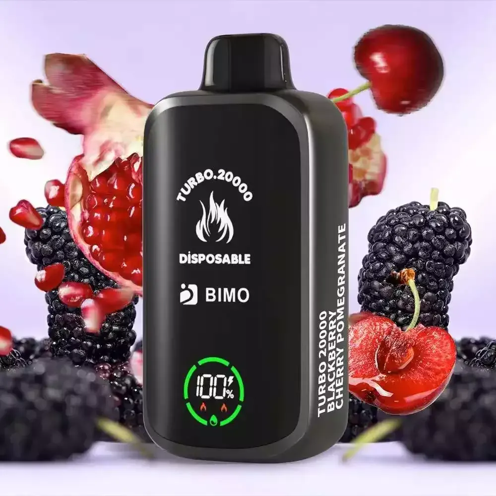 BIMO Turbo 20000, Blackberry Cherry Pomegranate, genuine BIMO stock
