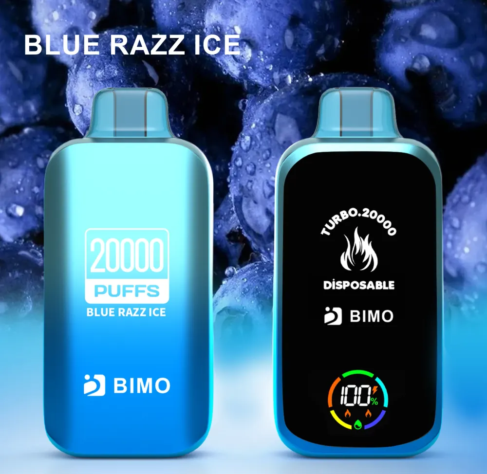 BIMO Turbo 20000, Blue Razz Ice, genuine BIMO stock