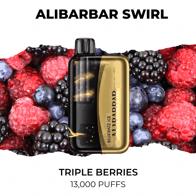 Alibarbar Swirl 13000 disposable vape, Triple berries flavour, 13,000 puffs