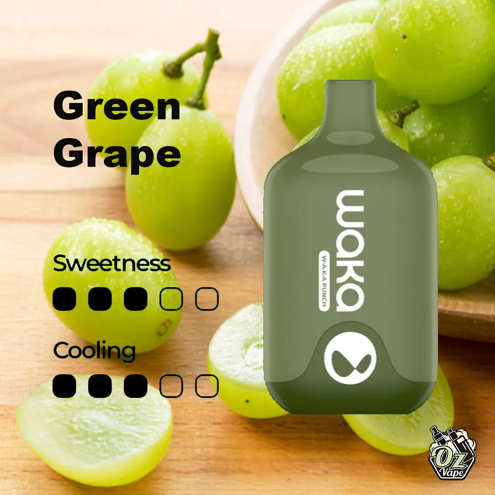 Waka Smash 6000 disposable vape in Green Grape