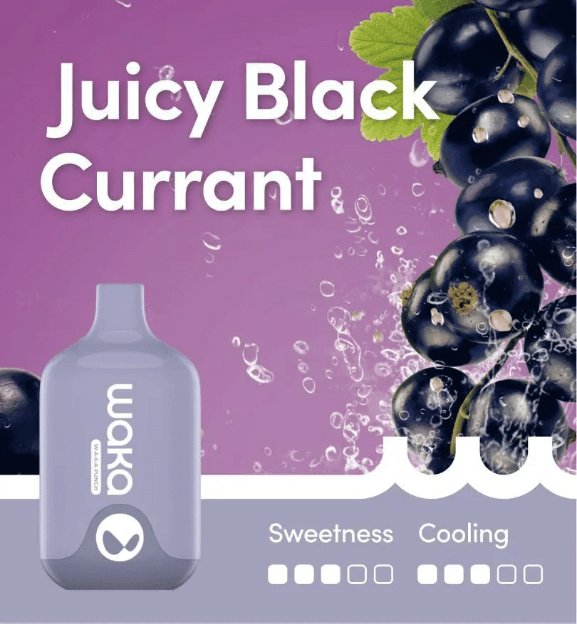 Waka Smash 6000, Juicy Black Currant, genuine Waka stock