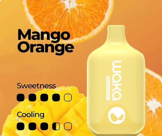 Waka Smash 6000, Mango Orange, genuine Waka stock